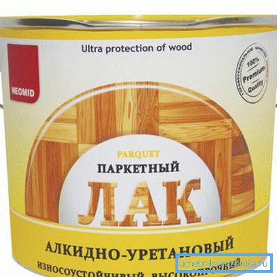 Laca de parquet alquídico-uretano. Laca de parquet alquídico-uretano.