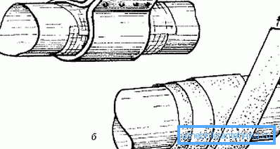Vendaje en el tubo de calefacción. Vendaje en el tubo de calefacción.