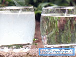 Agua blanca y clara - para comparación Agua blanca y clara - para comparación