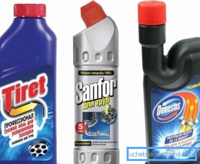 Productos químicos domésticos para la limpieza de aguas residuales. Productos químicos domésticos para la limpieza de aguas residuales.