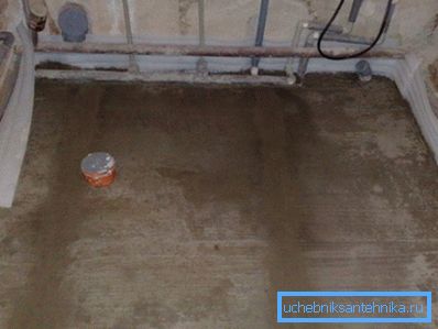 Proyecto de solera en el baño. Proyecto de solera en el baño.