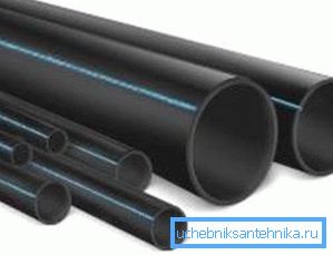 Tuberías negras para tuberías de agua de diferentes diámetros. Tuberías negras para tuberías de agua de diferentes diámetros.