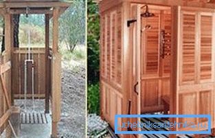 Duchas fijas de madera. Duchas fijas de madera.