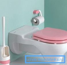 Dispositivo sanitario suspendido para niños. Dispositivo sanitario suspendido para niños.