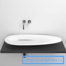 Lavabo de diseño sin agujero para grifo Lavabo de diseño sin agujero para grifo