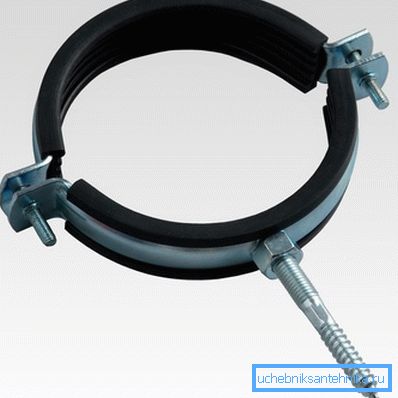 Para materiales con un gran diámetro, puede utilizar abrazaderas especiales en forma de abrazaderas con respaldo de goma Para materiales con un gran diámetro, puede utilizar abrazaderas especiales en forma de abrazaderas con respaldo de goma