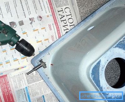 Taladro y cortador: la respuesta a la pregunta de cómo perforar un fregadero de piedra artificial Taladro y cortador: la respuesta a la pregunta de cómo perforar un fregadero de piedra artificial