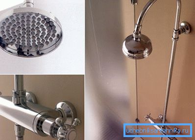 Ducha con mezclador de dos válvulas Ducha con mezclador de dos válvulas