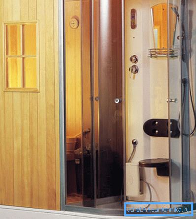 Cabinas de ducha con sauna y baño turco tienen dimensiones compactas. Cabinas de ducha con sauna y baño turco tienen dimensiones compactas.
