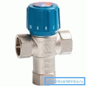 Válvula de mezcla termostática de dos vías (no confunda, esto no es un termo-mezclador para un piso caliente) Válvula de mezcla termostática de dos vías (no confunda, esto no es un termo-mezclador para un piso caliente)