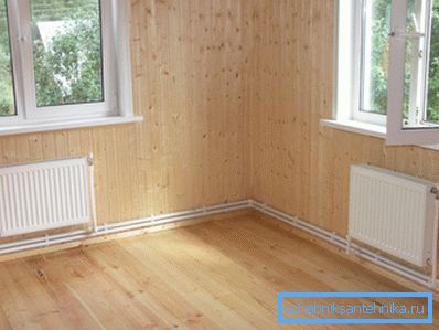 La instalación de dos tubos de los sistemas de calefacción de la casa particular La instalación de dos tubos de los sistemas de calefacción de la casa particular