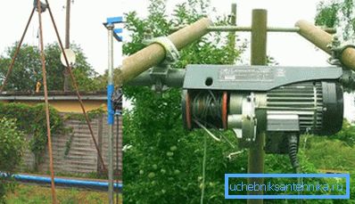 Torno eléctrico para taladrar en trípode. Torno eléctrico para taladrar en trípode.
