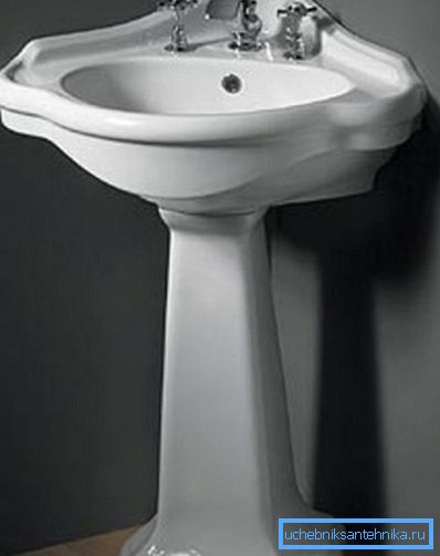 Lavabo de porcelana con esquina Lavabo de porcelana con esquina
