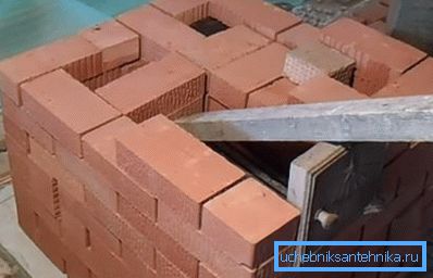 Formación de una cámara de horno e instalación de una puerta de horno. Formación de una cámara de horno e instalación de una puerta de horno.