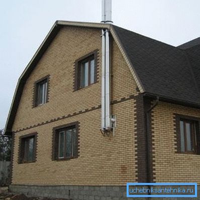 Foto de la chimenea exterior. Foto de la chimenea exterior.