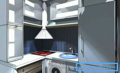 Lavadora frontal debajo del fregadero en la cocina. Lavadora frontal debajo del fregadero en la cocina.
