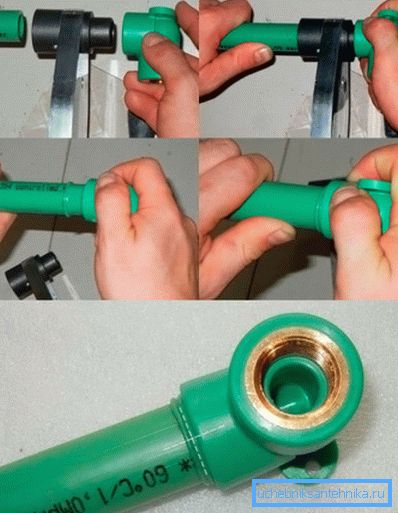 La instrucción para la soldadura por difusión (soldadura) de propileno es bastante simple.
