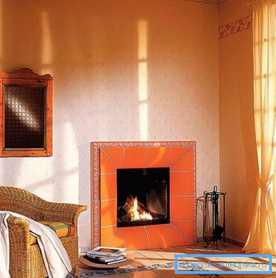 Chimenea en una casa privada. Chimenea en una casa privada.