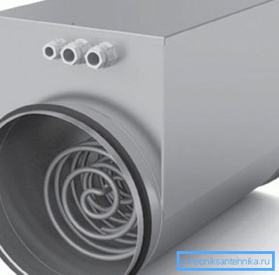 Calentador de aire para conductos, que se usa recientemente con bastante frecuencia Calentador de aire para conductos, que se usa recientemente con bastante frecuencia.