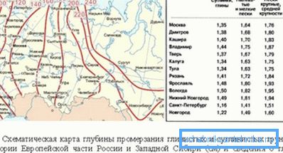 Mapa de la profundidad de la congelación del suelo en las regiones de Rusia. Mapa de la profundidad de la congelación del suelo en las regiones de Rusia.