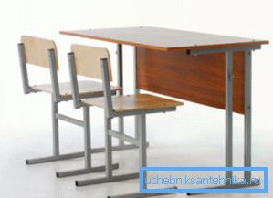 Mesa y sillas clásicas de la escuela. Mesa y sillas clásicas de la escuela.