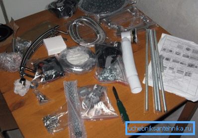 Kit para la instalación de la ducha de fábrica. Kit para la instalación de la ducha de fábrica.