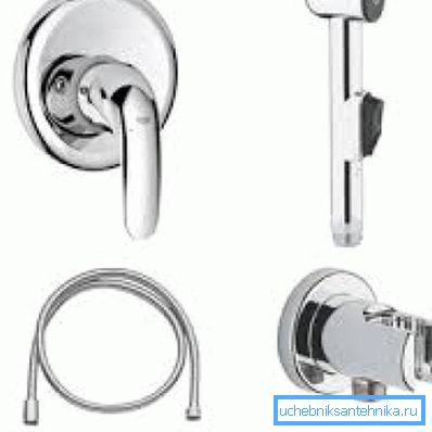 Set de ducha higiénico con batidora incorporada Grohe Set de ducha higiénico con batidora incorporada Grohe