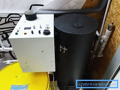 Caldera para pruebas después de la instalación.