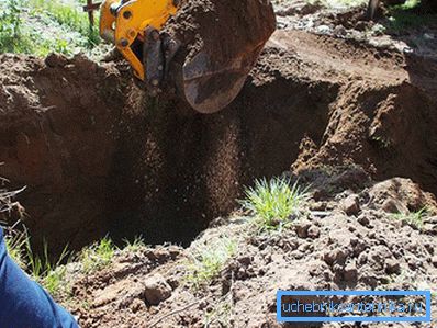 1157 Fundación hoyo bajo un gran tanque séptico