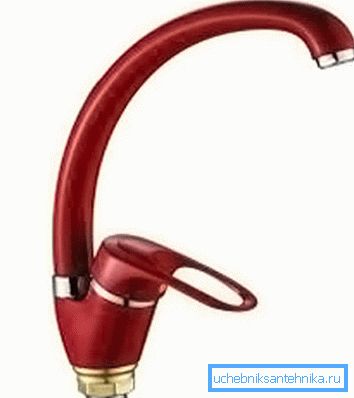 Mezclador de lavabo rojo con regulador conjunto