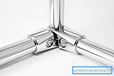 Conjunto de tubo cromado para mueble de 25 mm. Conjunto de tubo cromado para mueble de 25 mm.