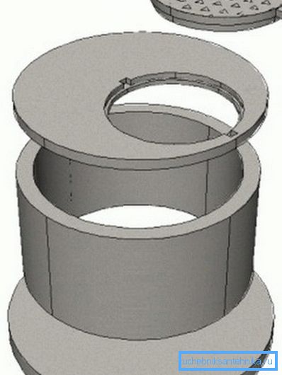 Instalación sobre una boca de hormigón. Instalación sobre una boca de hormigón.