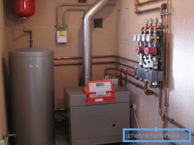 Equipo de gas potente montado en el suelo en una sala de calderas separada Equipo de gas potente montado en el suelo en una sala de calderas separada