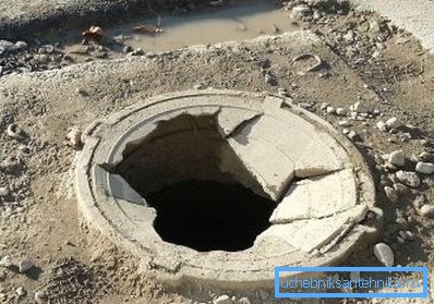 En la foto, el resultado de instalar la escotilla de la marca inadecuada en la calzada. En la foto, el resultado de instalar la escotilla de la marca inadecuada en la calzada.