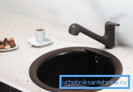 En la foto: un fregadero de 40 cm también puede ser redondo si es adecuado para su cocina. En la foto: un fregadero de 40 cm también puede ser redondo si es adecuado para su cocina.