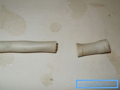 En una foto el tubo cortado En una foto el tubo cortado