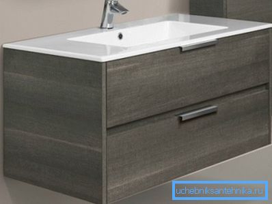 En la foto - mueble colgante de pie lavabo con lavabo En la foto - mueble colgante de pie lavabo con lavabo