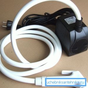 En la foto: la bomba más simple para la ducha de dacha tiene dimensiones compactas y movilidad. En la foto: la bomba más simple para la ducha de dacha tiene dimensiones compactas y movilidad.