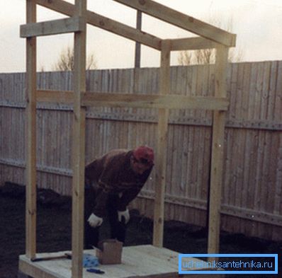 En la foto, el proceso de construcción del marco. En la foto, el proceso de construcción del marco.