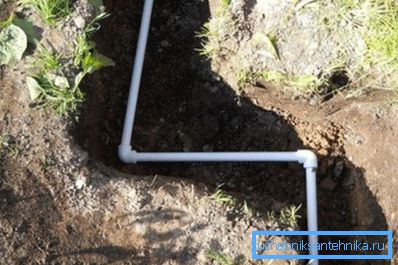 En la foto, el tubo ya ha sido colocado en la zanja (unión soldada) En la foto, el tubo ya ha sido colocado en la zanja (unión soldada)