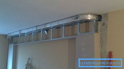 En la foto - instalación, la ventilación debe ser antes del inicio de los trabajos de acabado.
