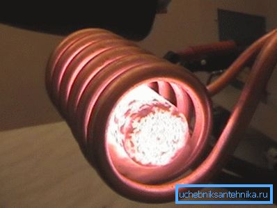 Calentamiento de un núcleo ferromagnético en un inductor. Calentamiento de un núcleo ferromagnético en un inductor.