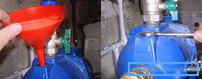 Llene el sistema con agua. Llene el sistema con agua.