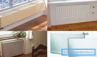 Convectores de pared de diferentes tipos de calefacción. Convectores de pared de diferentes tipos de calefacción.