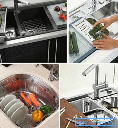 Algunos dispositivos le permiten producir una amplia gama de trabajos adicionales, relacionados tanto con el lavado de los platos como con la cocina. Algunos dispositivos le permiten producir una amplia gama de trabajos adicionales, relacionados tanto con el lavado de los platos como con la cocina.