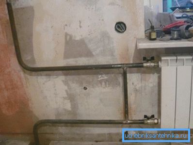 Nueva canalización en el sistema de calefacción. Nueva canalización en el sistema de calefacción.