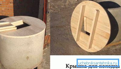 Uno de los modelos de escotillas de madera para pozos. Uno de los modelos de escotillas de madera para pozos.