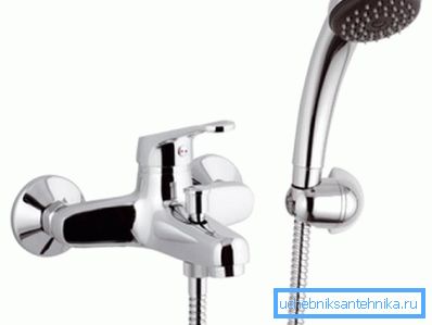Mezclador monomando con ducha flexible Mezclador monomando con ducha flexible