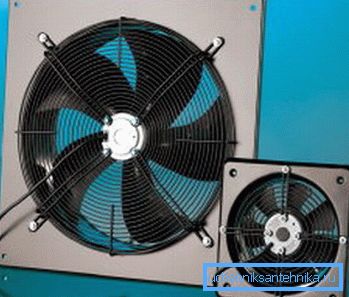 Ventiladores axiales del sistema de ventilación residencial.