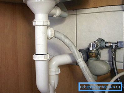 Conexión de un lavavajillas al suministro de agua mediante válvulas de bola. Conexión de un lavavajillas al suministro de agua mediante válvulas de bola.